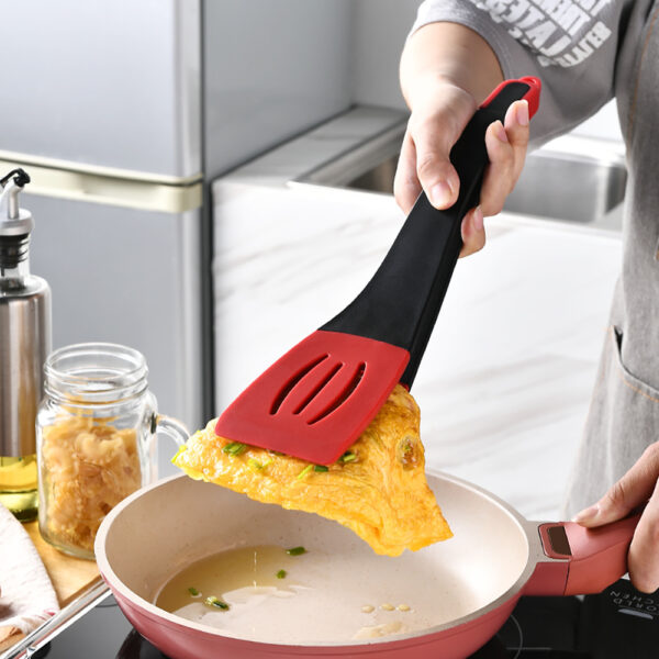 3 In 1 Frying Spatula Clip Silicone Food Clip Frying Steak Pancakes Shovel Slotted Turners Kitchen Tools Cooking Utensils Kitchen Gadgets - Image 2