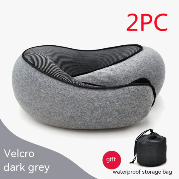 Travel Neck Pillow Non-Deformed Airplane Pillow Travel Neck Cushion Durable U-Shaped Travel Memory Cotton Nap Neck Pillow - Image 3