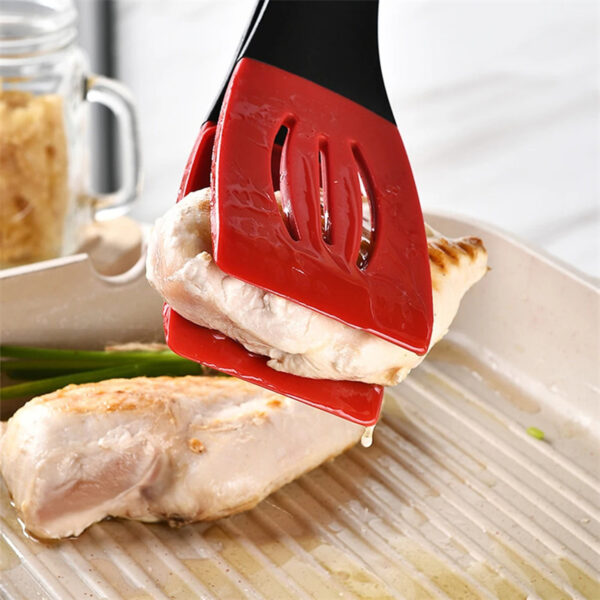 3 In 1 Frying Spatula Clip Silicone Food Clip Frying Steak Pancakes Shovel Slotted Turners Kitchen Tools Cooking Utensils Kitchen Gadgets - Image 4