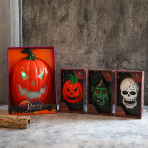 Sonnette Citrouille Halloween – Carillon de Porte Lumineux et Sonore